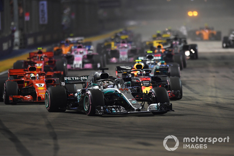 La salida del GP de Singapur
