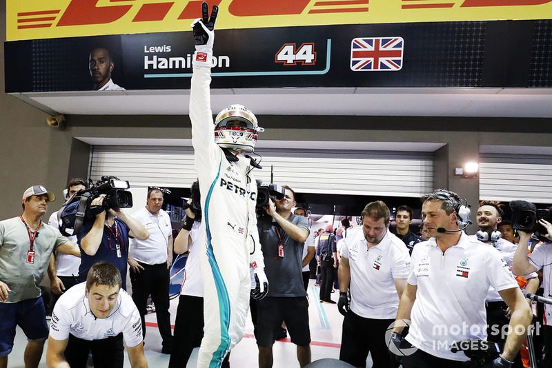 Il poleman Lewis Hamilton, Mercedes AMG F1 W09