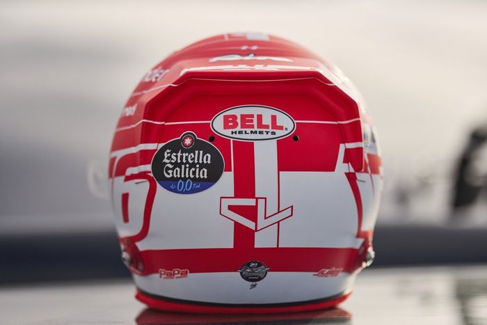 Casco de Charles Leclerc, Ferrari 