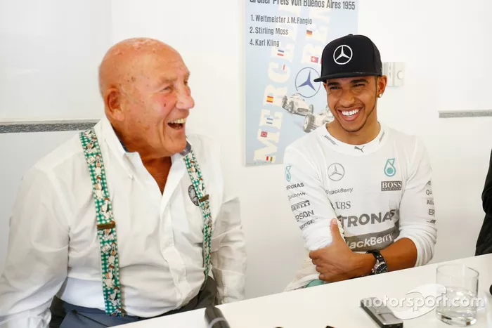 Lewis Hamilton et Sir Stirling Moss à Monza 