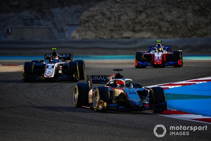 Nikita Mazepin, Hitech Grand Prix, Christian Lundgaard, ART Grand Prix, Robert Shwartzman, Prema Racing