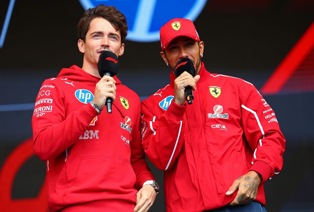 Charles Leclerc, Ferrari, Lewis Hamilton