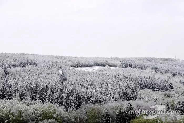 Snow over Spa-Francorchamps
