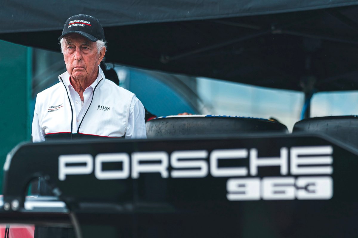 Roger Penske, Founder of Team Penske, at Porsche 963 testing in Daytona
