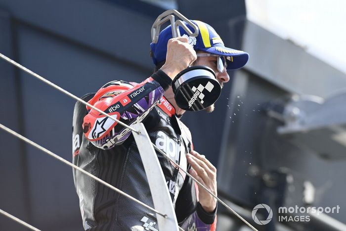 Podio: tercer lugar Maverick Viñales, Aprilia Racing Team