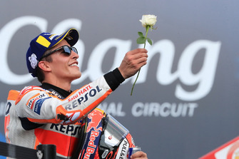 Podium : le vainqueur Marc Marquez, Repsol Honda Team