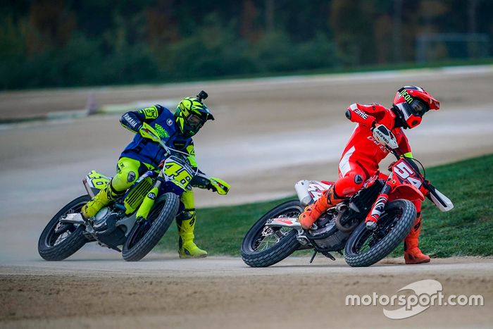 Valentino Rossi en acción