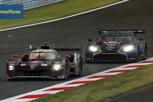 #7 Toyota Gazoo Racing Toyota GR010 - Hybrid: Mike Conway, Kamui Kobayashi, Nyck de Vries, #27 Heart of Racing Team Aston Martin Vantage AMR LMGT3: Ian James, Daniel Mancinelli, Alex Riberas