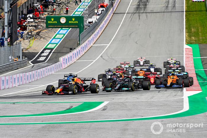 El momento del inicio del Gran Premio de Estiria de Fórmula 1.