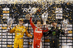 Podium Nations cup: Race winner Sebastian Vettel; second place Team USA-NASCAR with Kyle Busch and Kurt Busch