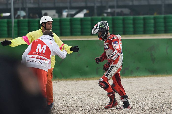 Jorge Lorenzo, Ducati Team caída
