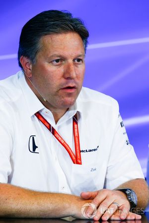 Zak Brown, Executive Director, McLaren Technology Group, in the FIA Press Conference