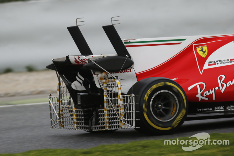 Sensores en la parte trasera del Ferrari SF70H de Kimi Raikkonen