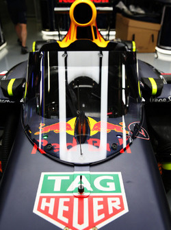 The Red Bull Racing RB12 fitted with the Aero Screen