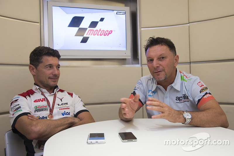 Lucio Cecchinello, Team Principal Team LCR Honda, Fausto Gresini, Team Principal Aprilia Gresini Racing Team