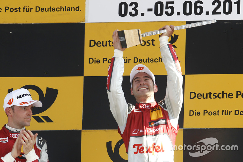 Podio: ganador de la carrera Miguel Molina, Audi Sport Team Abt Sportsline, Audi RS 5 DTM