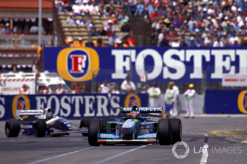 Michael Schumacher en Damon Hill