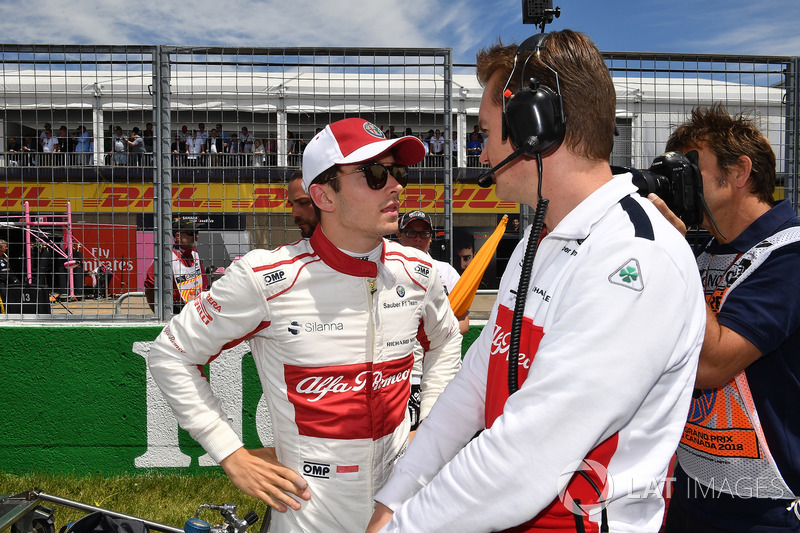 Charles Leclerc, Sauber, in griglia