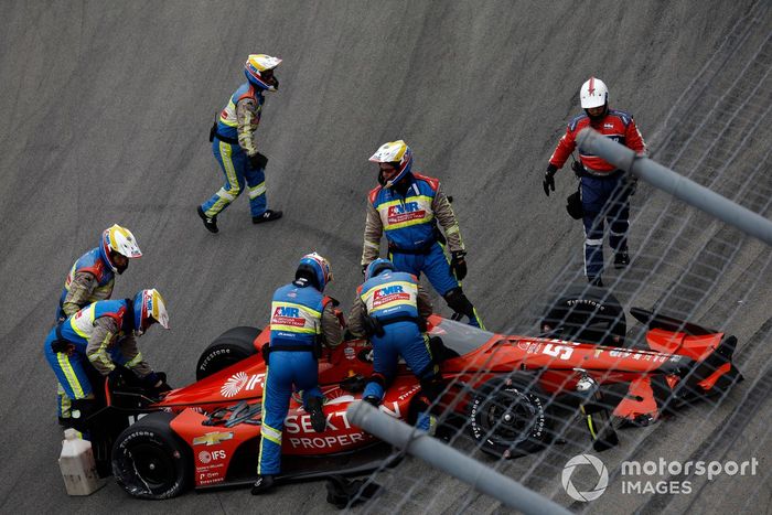 Benjamin Pedersen, A.J. Foyt Enterprises Chevrolet, accidente, AMR Safety Team