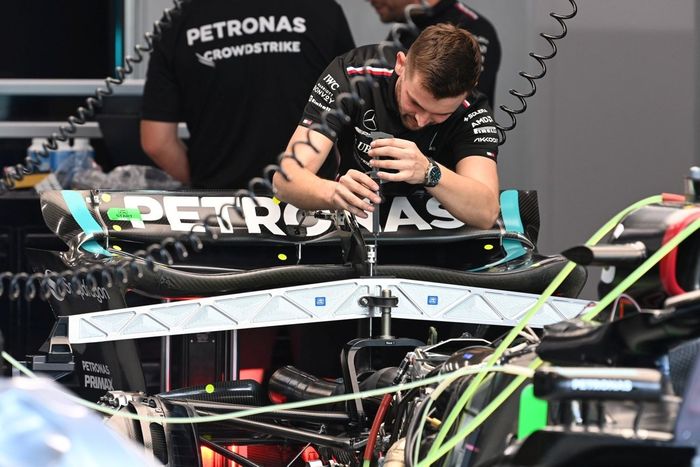 Mercedes W14 detalles técnicos