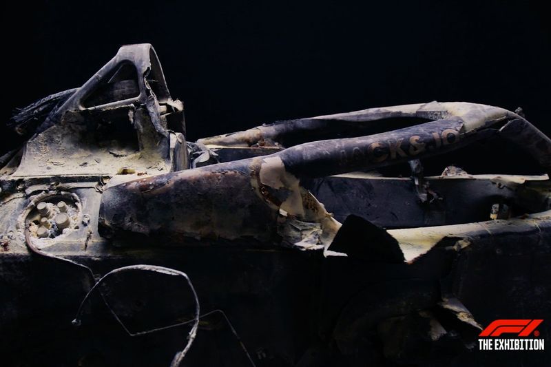 El coche de Romain Grosjean de su accidente de 2020