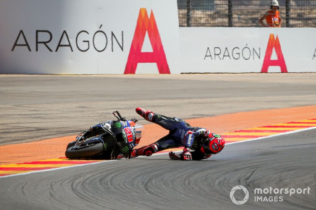 Fabio Quartararo, wypadek Yamaha Factory Racing