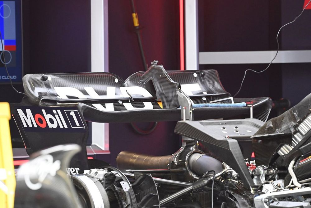 El alerón trasero del Red Bull Racing RB19 