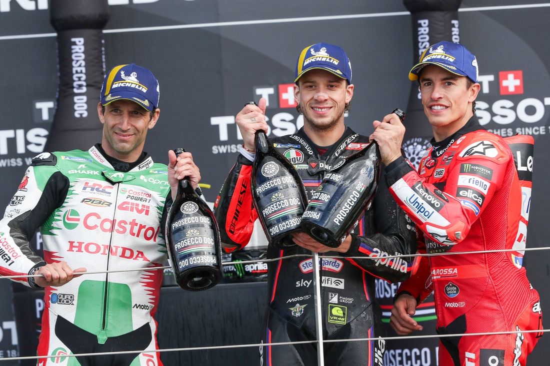 Johann Zarco, Equipo LCR Honda, Marco Bezzecchi, Aprilia Racing, Marc Márquez, Equipo Ducati