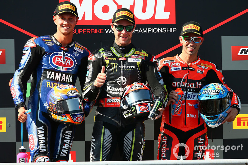 Jonathan Rea, Kawasaki Racing, Michael van der Mark, Pata Yamaha, Marco Melandri, Aruba.it Racing-Ducati SBK Team