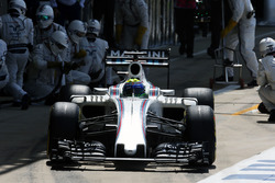 Felipe Massa, Williams FW38 hace una parada en boxes