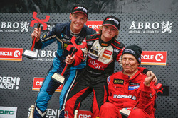 Podium: race winner Oliver Solberg, Citroen DS3