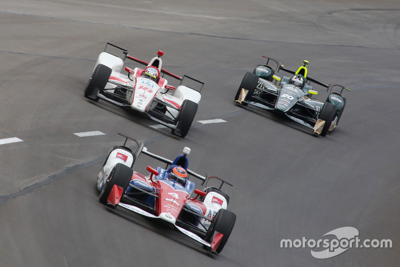 Conor Daly, A.J. Foyt Enterprises Chevrolet, Tristan Vautier, Dale Coyne Racing Honda, Ed Carpenter,