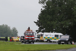 Crash scene of Luke Davenport, Motorbase Performance Ford Focus