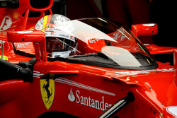 Sebastian Vettel, Ferrari SF70H, avec le Bouclier