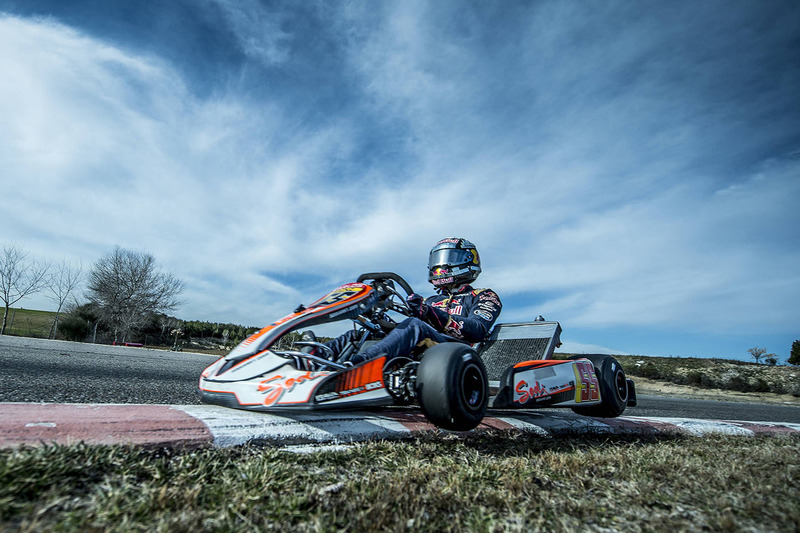 Carlos Sainz Jr., Scuderia Toro Rosso, im Karting-Club Correcaminos in Recas