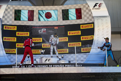 Podium: race winner Nirei Fukuzumi, ART Grand Prix, second place Leonardo Pulcini, Arden International, third place Alessio Lorandi, Jenzer Motorsport