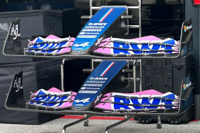 Alpine A523 detalle alerón delantero