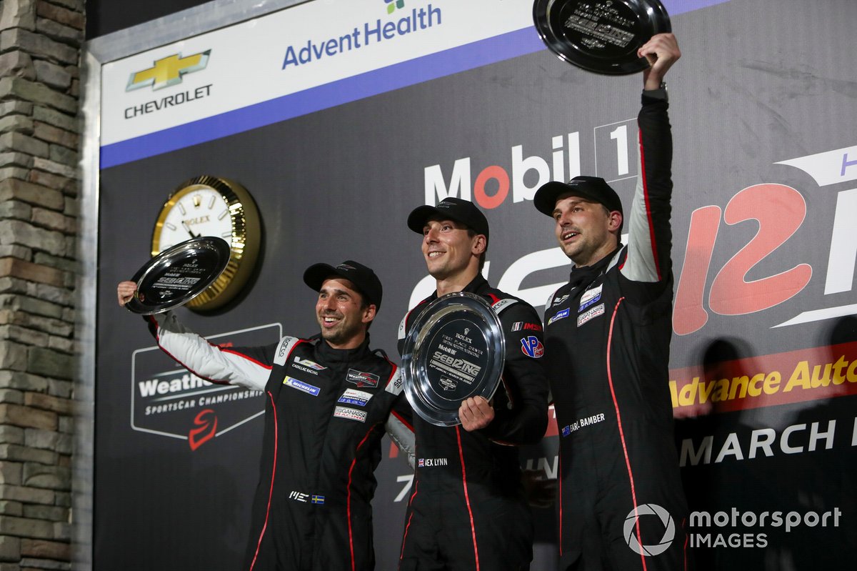 Podium: #02 Chip Ganassi Racing Cadillac DPi: Earl Bamber, Alex Lynn, Neel Jani