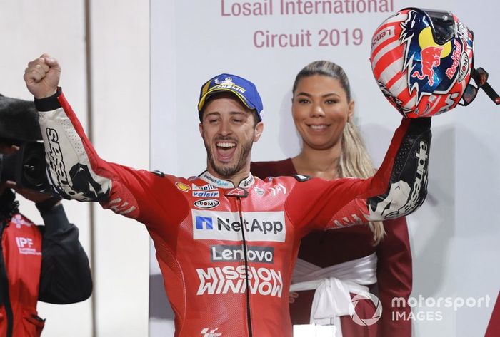 Podio: il vincitore Andrea Dovizioso, Ducati Team