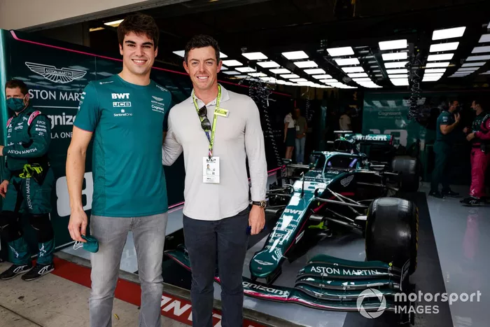 Lance Stroll, Aston Martin con Rory McIlroy