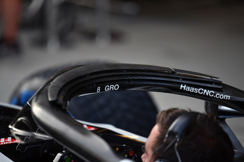Detalle del Halo del Haas F1 Team VF-18