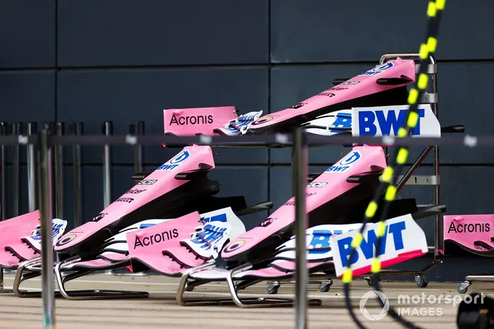 Los conos de la nariz y las alas delanteras del Racing Point RP20