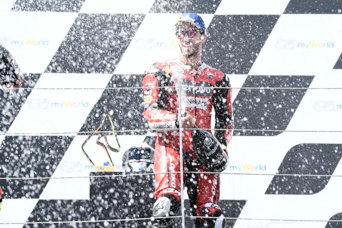 Podio: ganador Andrea Dovizioso, Ducati Team