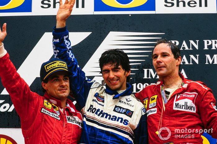 Jean Alesi, Ferrari, Damon Hill, Williams, Gerhard Berger, Ferrari