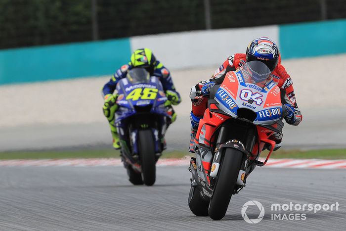 Andrea Dovizioso, Ducati Team, Valentino Rossi, Yamaha Factory Racing