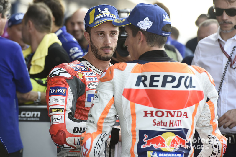 Polesitter Marc Marquez, Repsol Honda Team, Andrea Dovizioso, Ducati Team