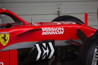 L'abitacolo della Ferrari SF71H, con la nuova livrea Ferrari