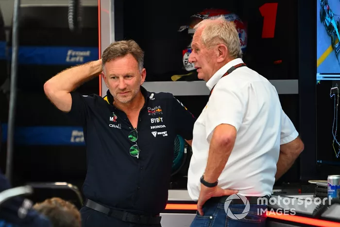 Christian Horner, Director del equipo, Red Bull Racing, Helmut Marko, Asesor, Red Bull Racing