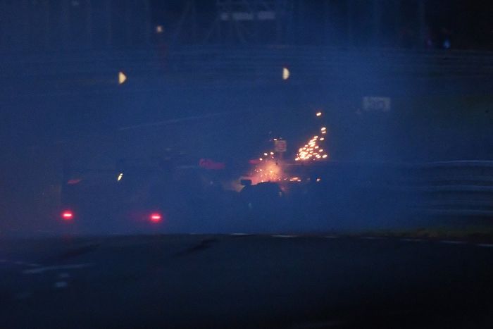 Choque de #26 G-Drive Racing Aurus 01 - Gibson LMP2, Roman Rusinov, Franco Colapinto, Nyck De Vries, #1 Richard Mille Racing Team Oreca 07 - Gibson LMP2, Tatiana Calderón, Sophia Floersch, Beitske Visser