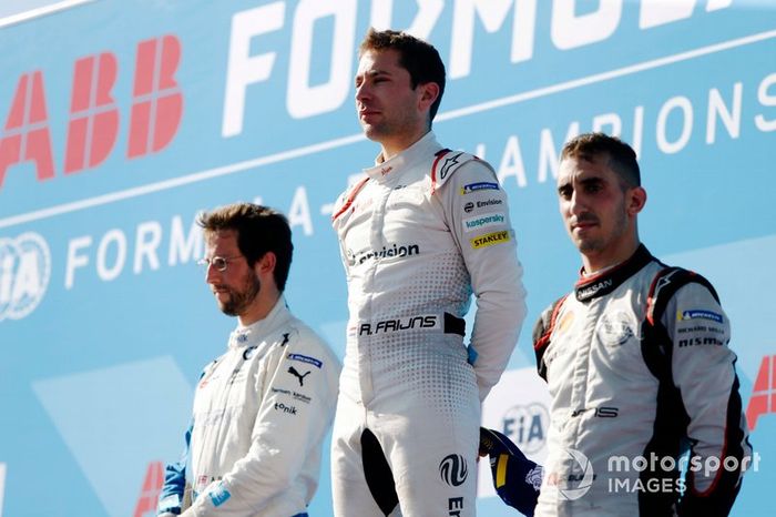 Alexander Sims, BMW I Andretti Motorsports, BMW iFE.18, Robin Frijns, Envision Virgin Racing, Audi e-tron FE05, Sébastien Buemi, Nissan e.Dams, Nissan IMO1